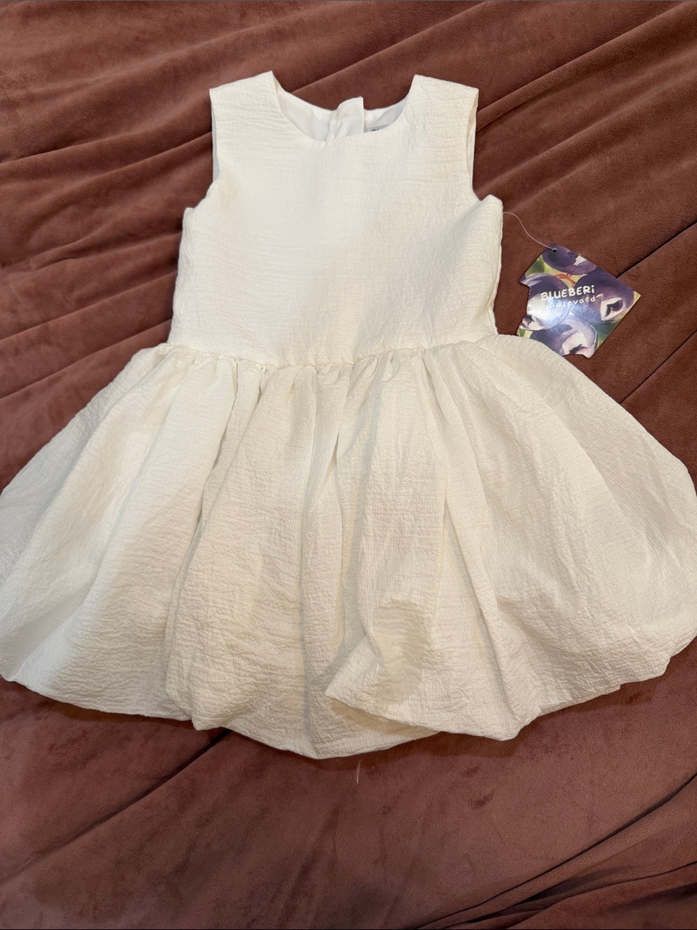 NWT Cream Dress with bubble skirt